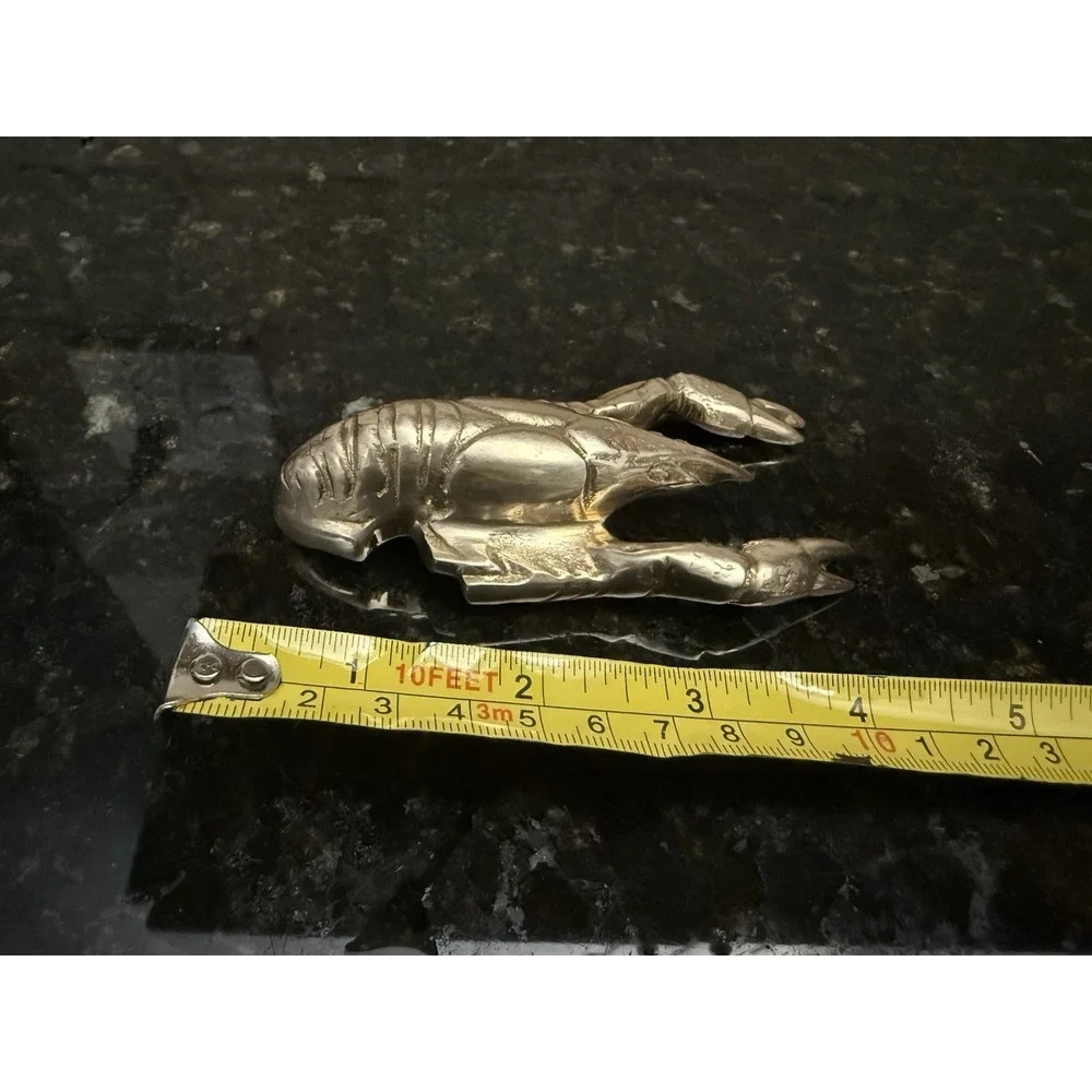 Vintage Brass Lobster Figurine Paper Weight‎ Nautical Ocean Lake Decor 4